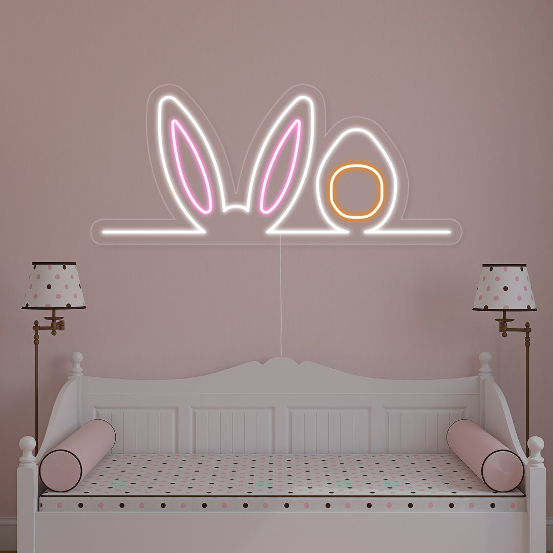 "Easter Bunny Ears" Neon Sign