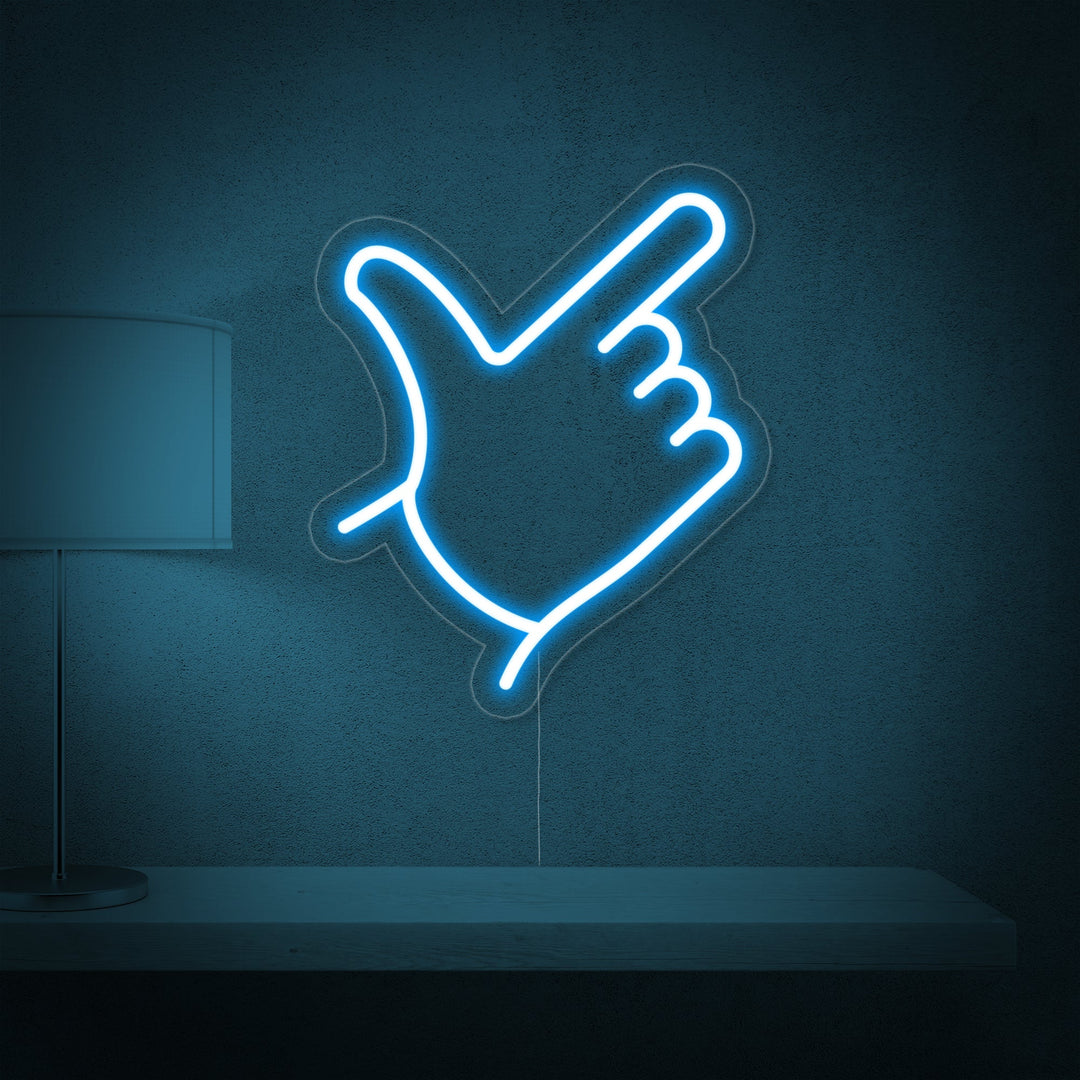 "Emoji Hand Gun" Neon Sign