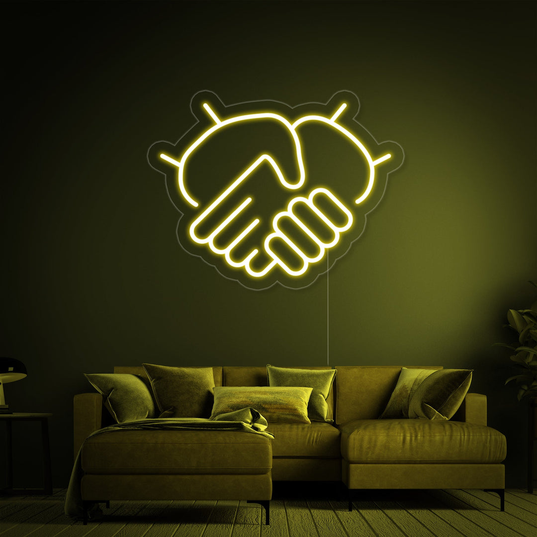 "Emoji Handshake" Neon Sign