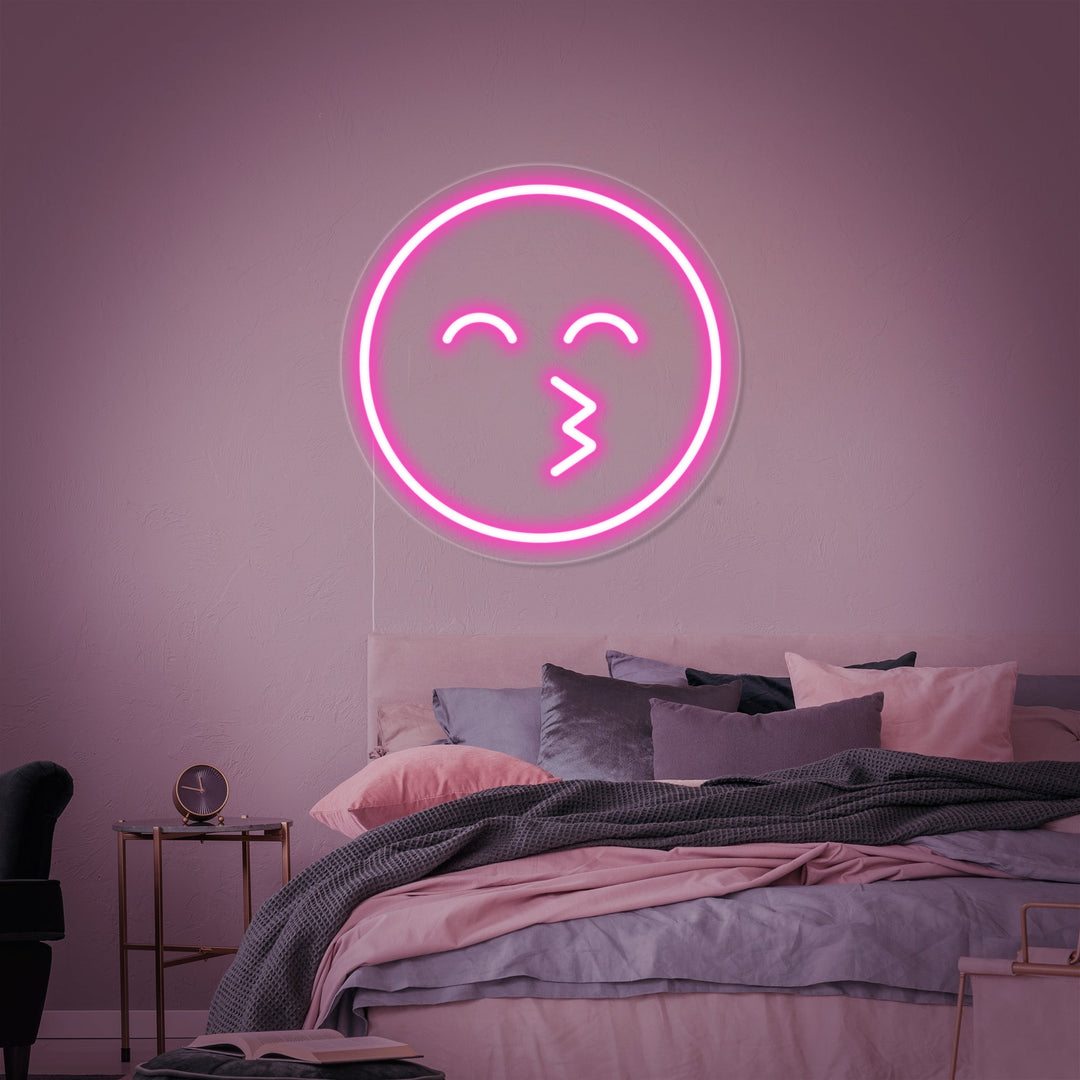 "Emoji Kissing" Neon Sign