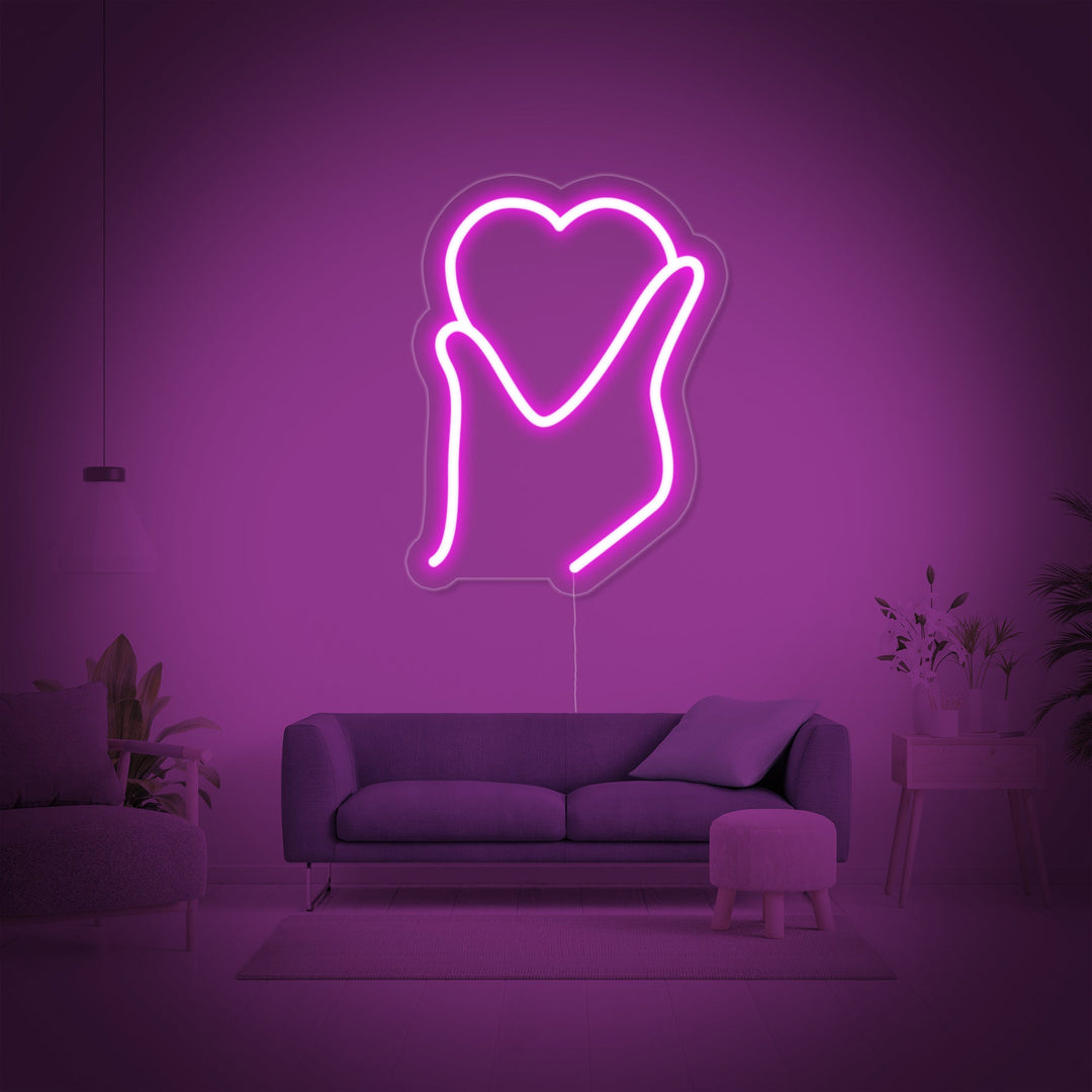 "Emoji Love Heart" Neon Sign