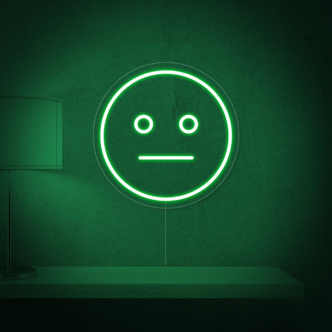 Emoji Slightly Frowning Neon Sign
