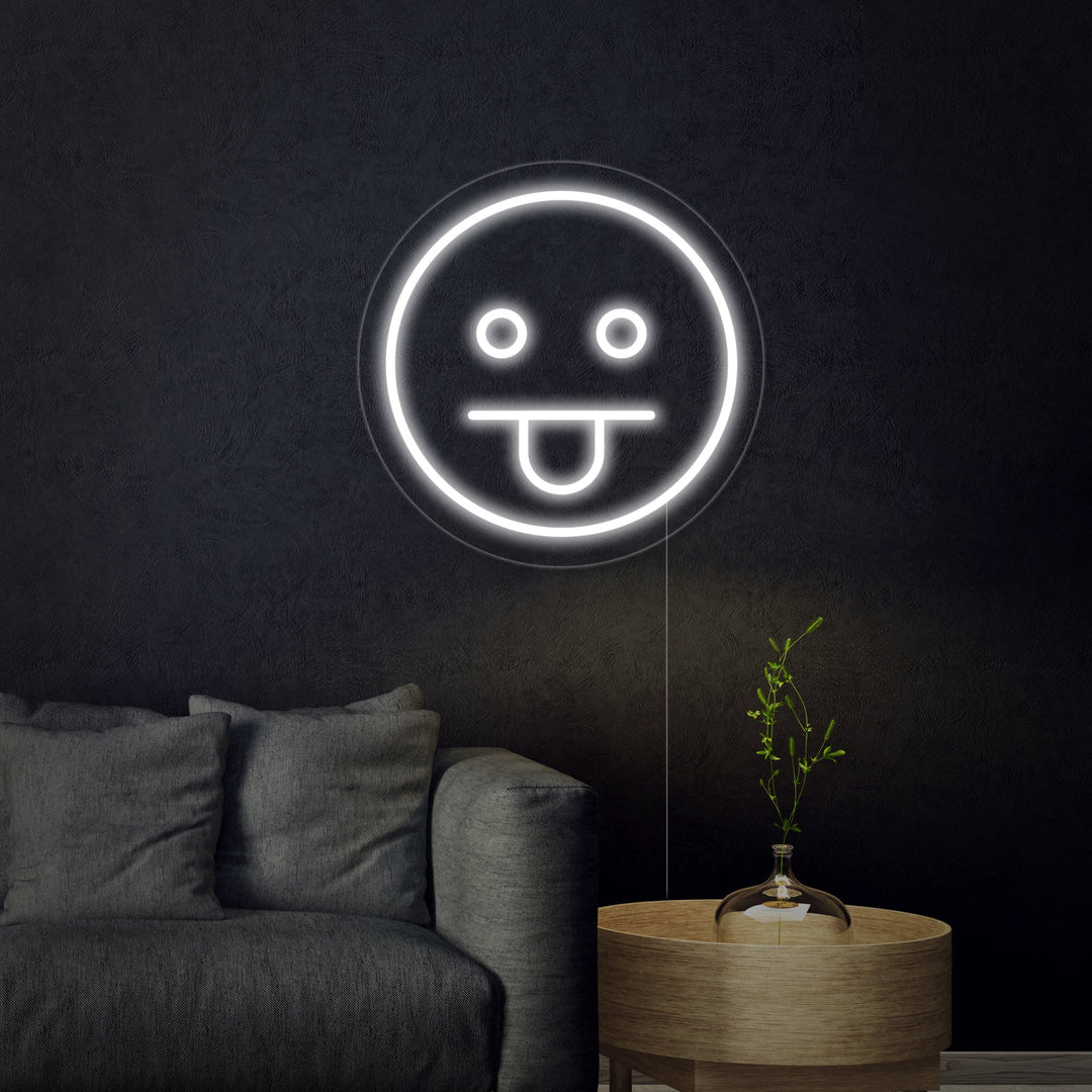 Emoji Slightly Smiling Neon Sign