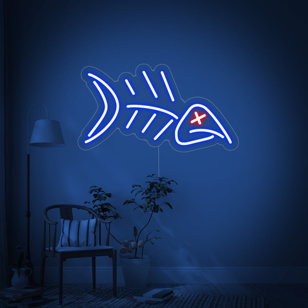 "Fish Skull" Neon Sign