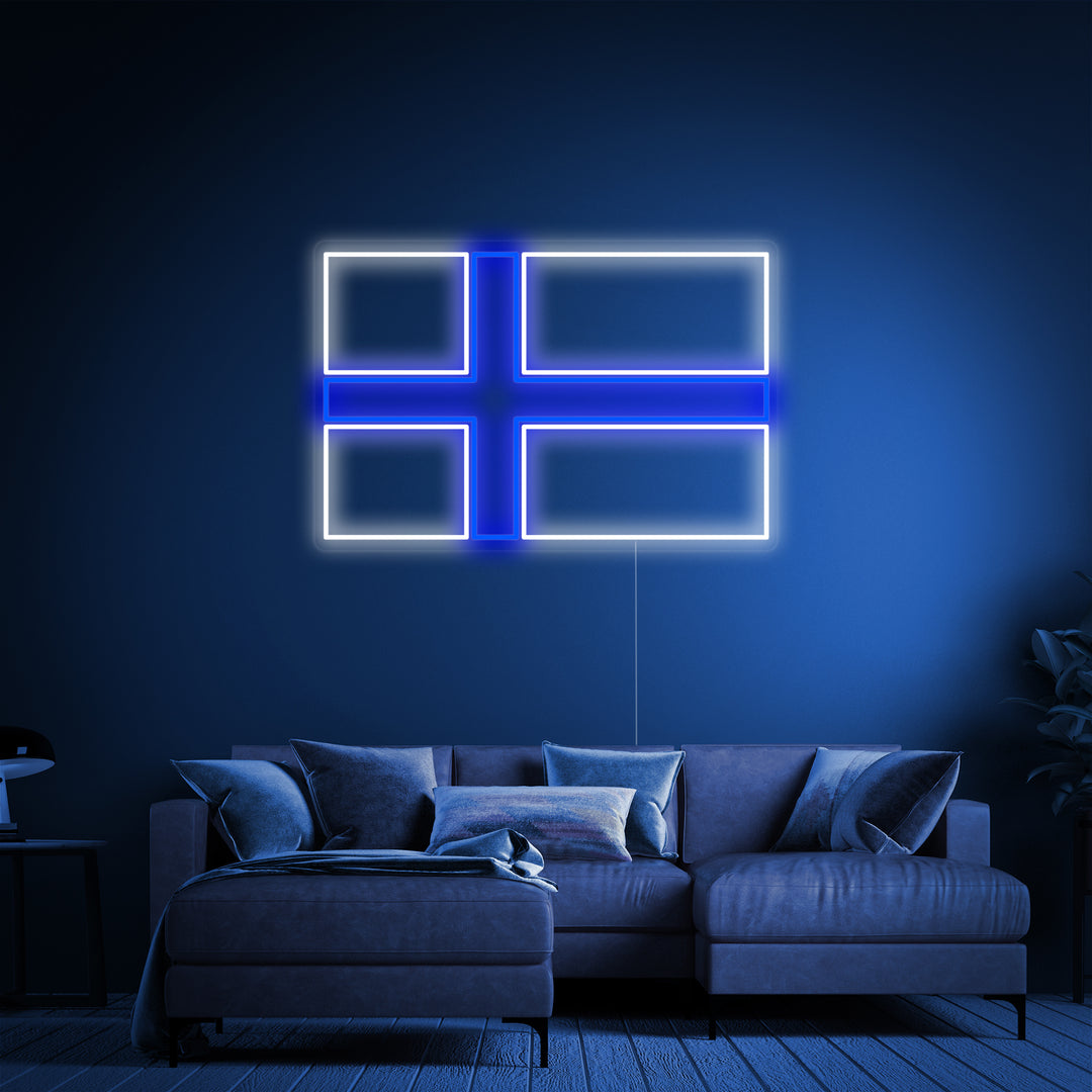 "Flag of Finland" Neon Sign