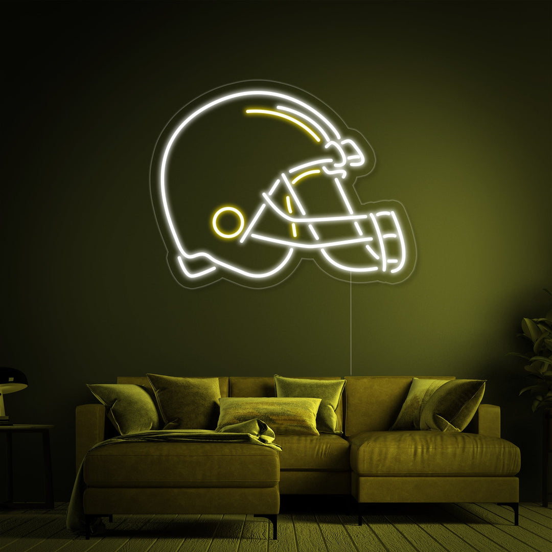 Football Helmet Neon Sign