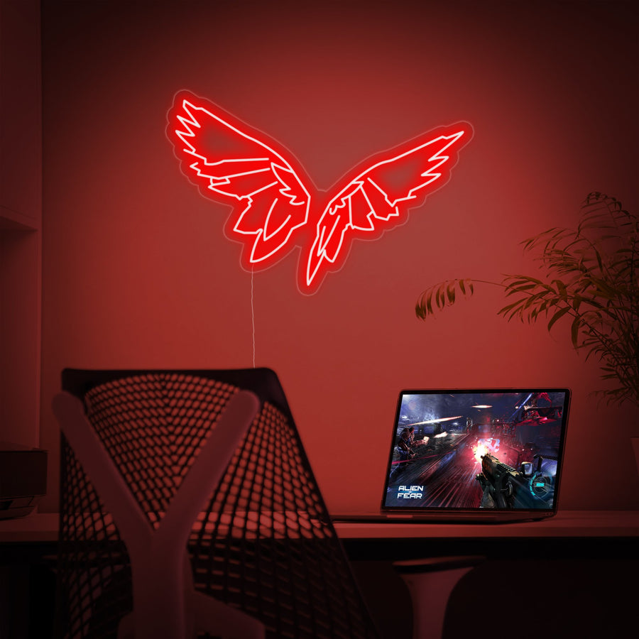 "Fortnite Wings, Gaming Room Decor" Neon Sign