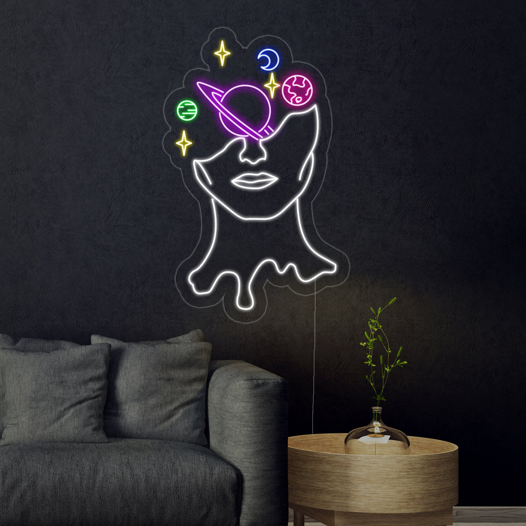 "Galaxy Brain" Neon Sign