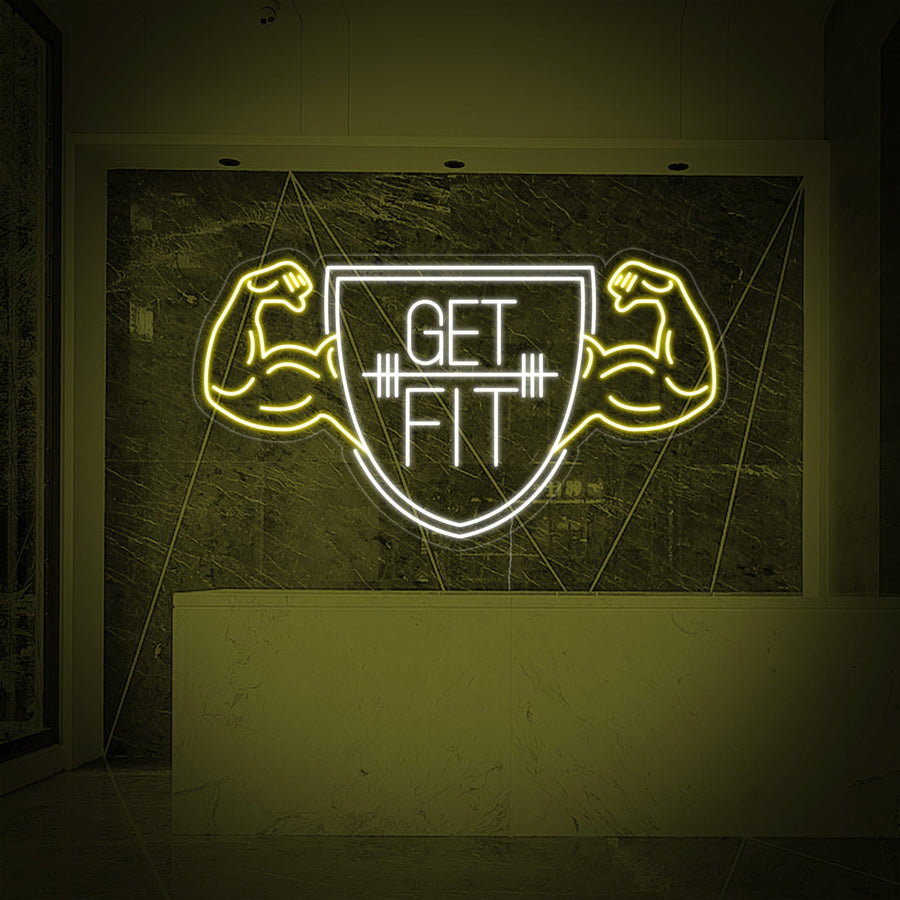 "Get Fit Gym Fitness" Neon Sign