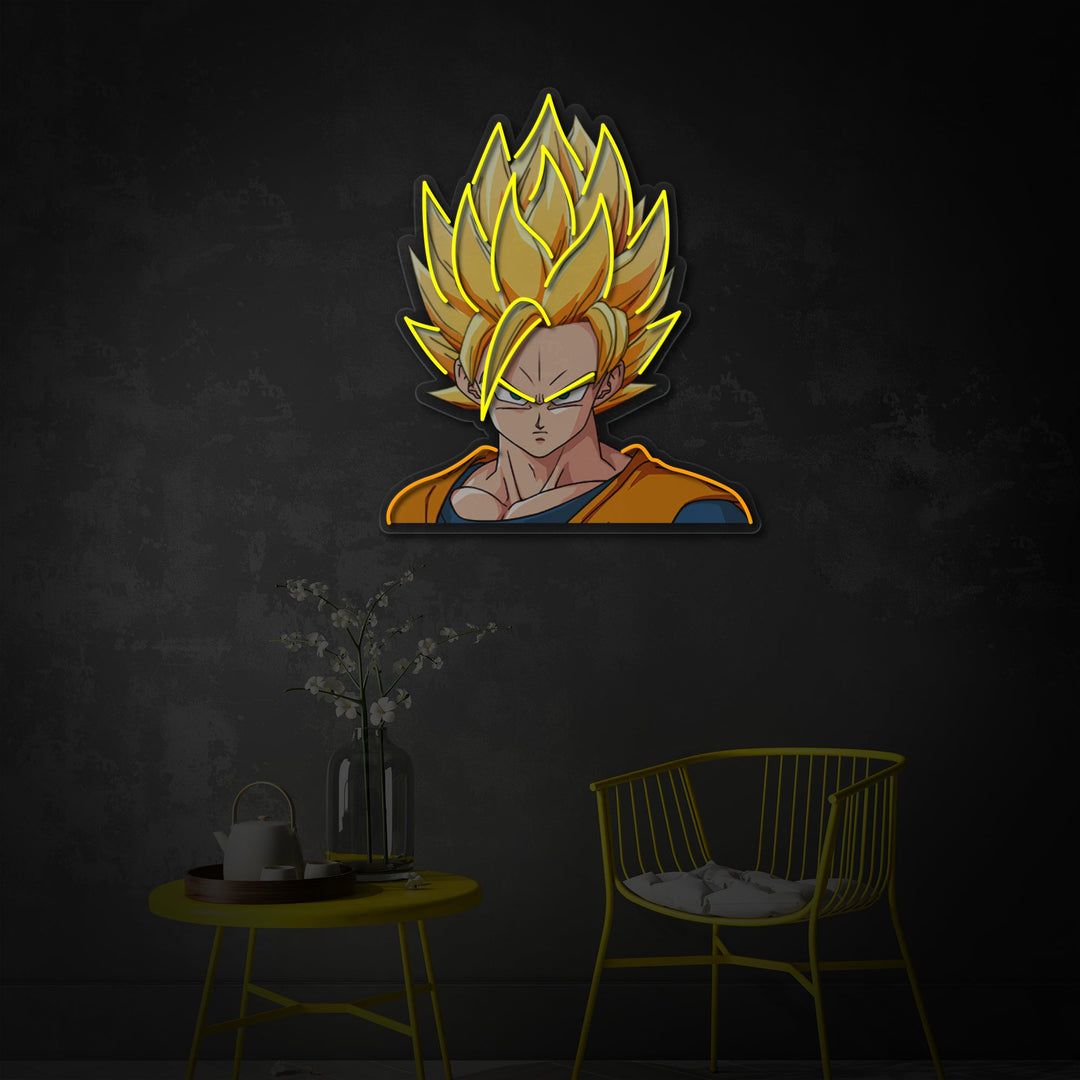 "Goku, Anime" UV Print LED Neon Sign