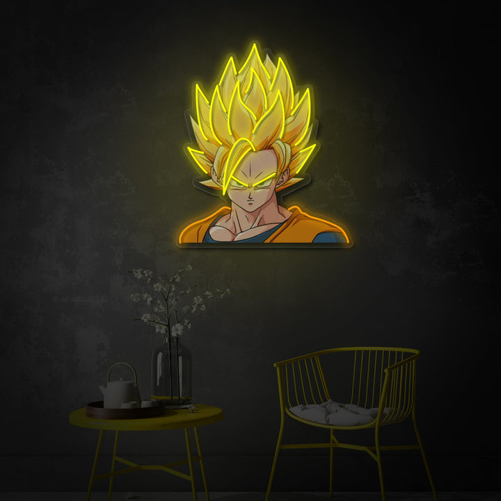 "Goku, Anime" UV Print LED Neon Sign