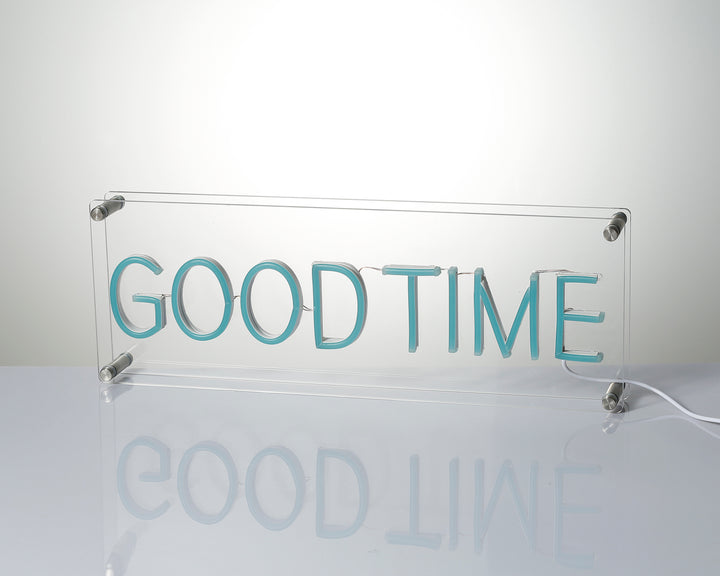 "Good Time" Desk LED Neon Sign