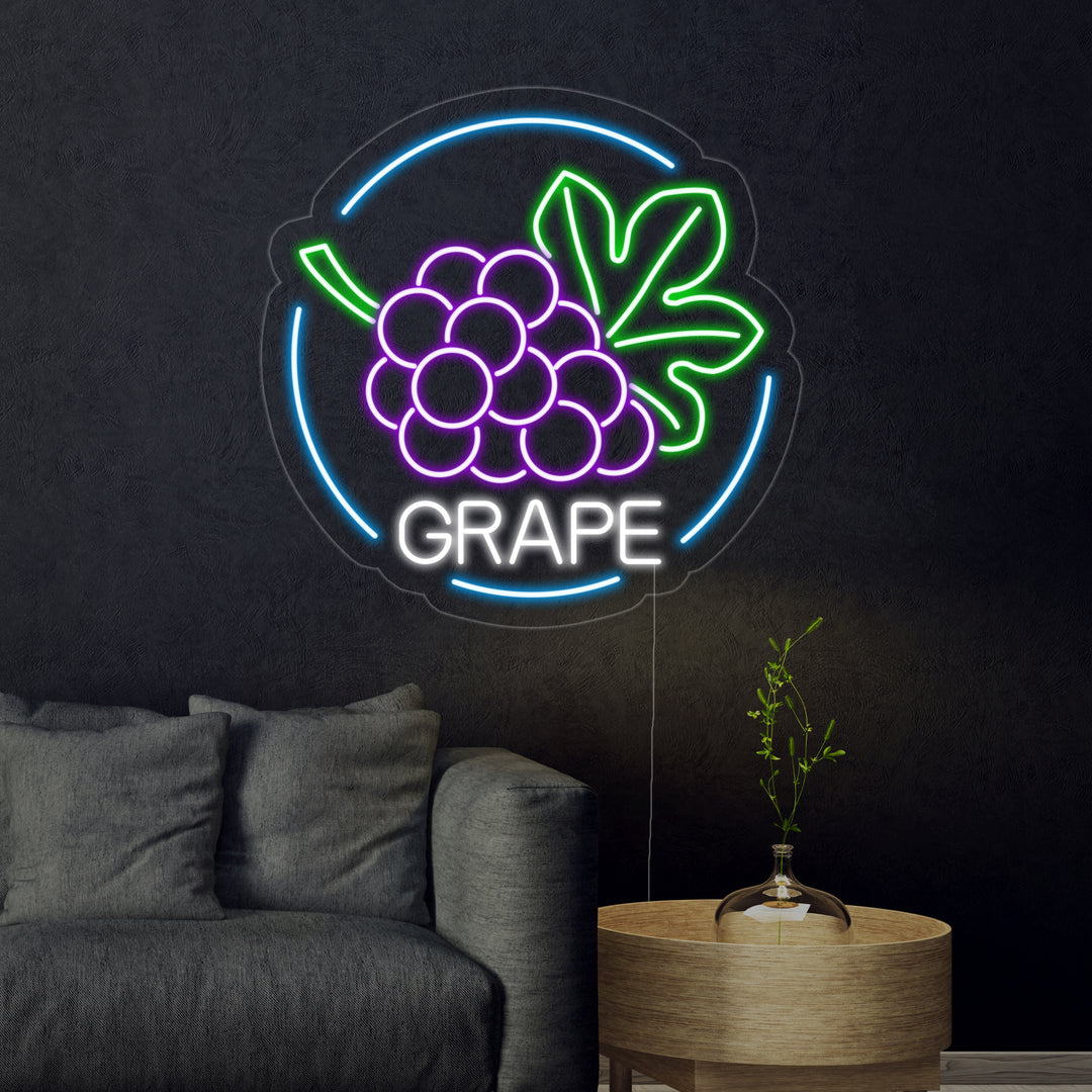 "Grape With Grapes" Neon Sign
