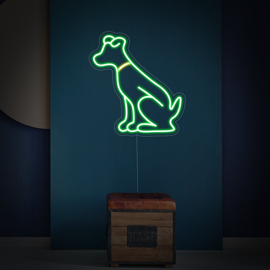 "Green Dog" Neon Sign