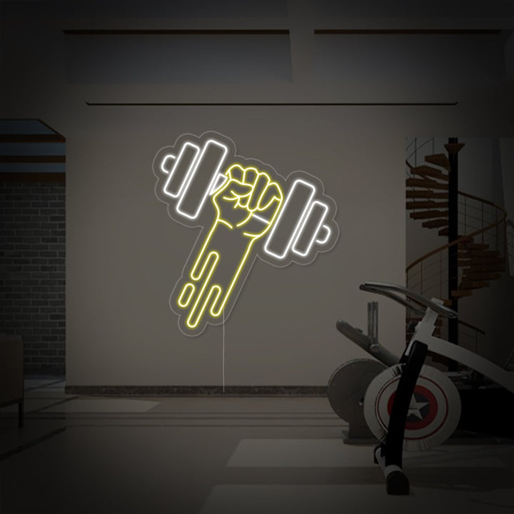 "Gym Dumbell" Neon Sign