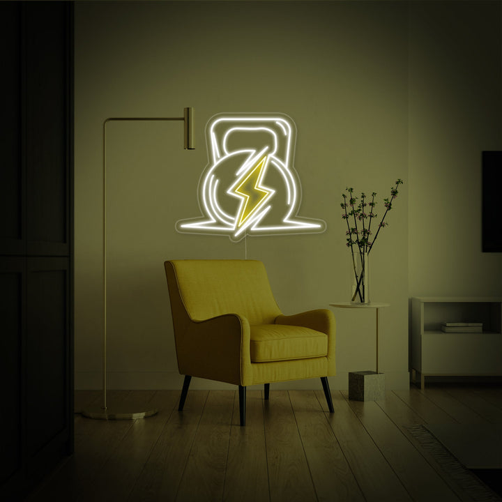 "Gym Power Fitness" Neon Sign, Fitness Wall Decor, Home Gym Wall Sign