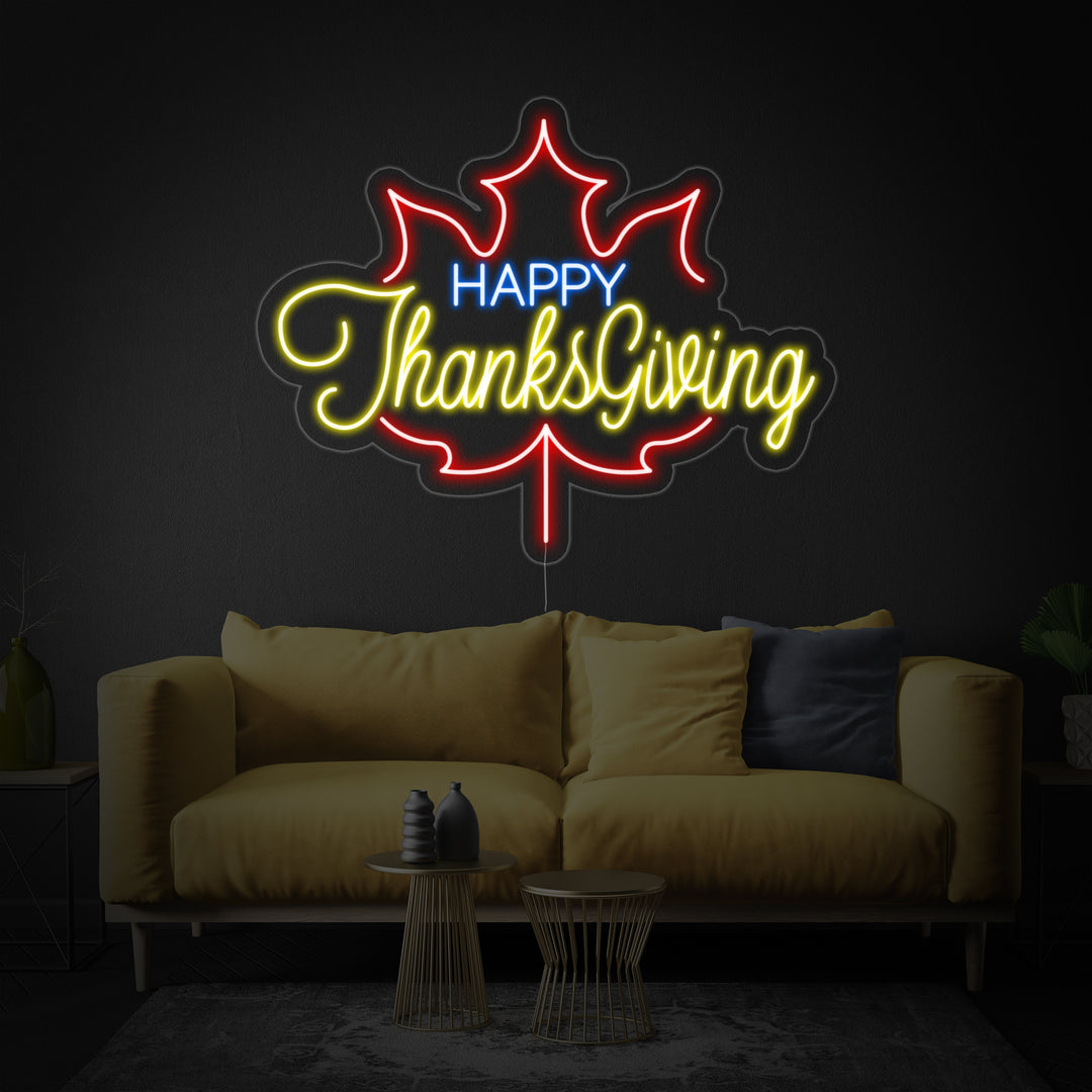 "Happy Thanksgiving" Neon Sign