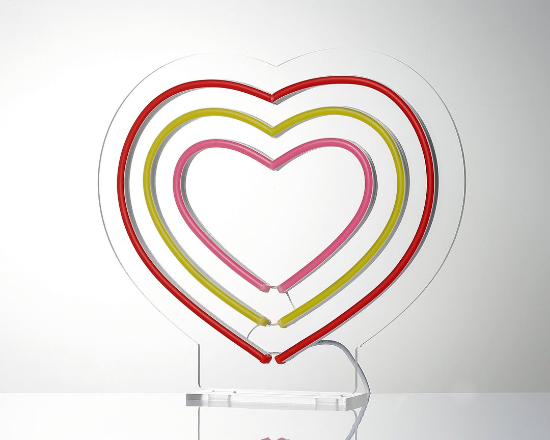 "Hearts" Desk LED Neon Sign