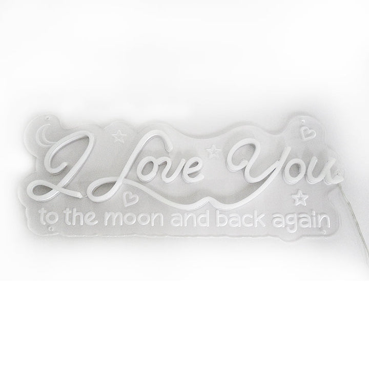 "I Love You To The Moon And Back Again" Mini Neon Sign