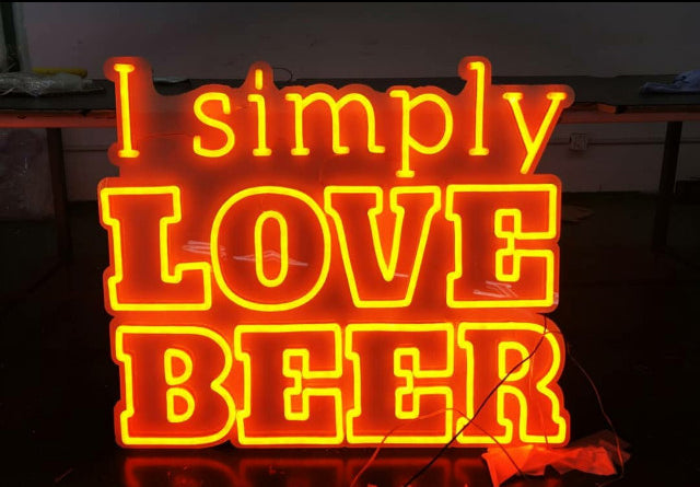 "I Simply Love Beer" Neon Sign