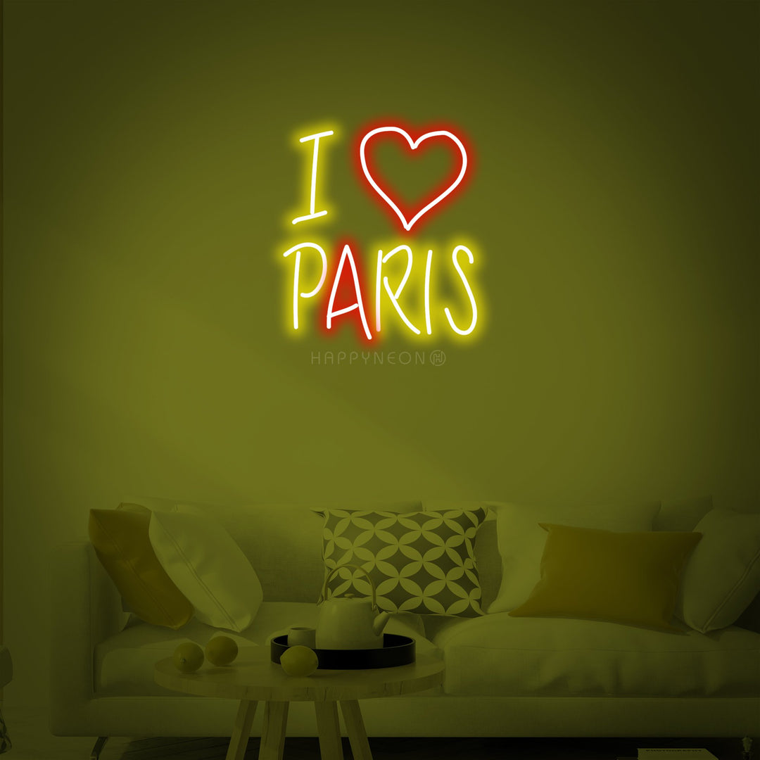 "I love paris" Neon Sign