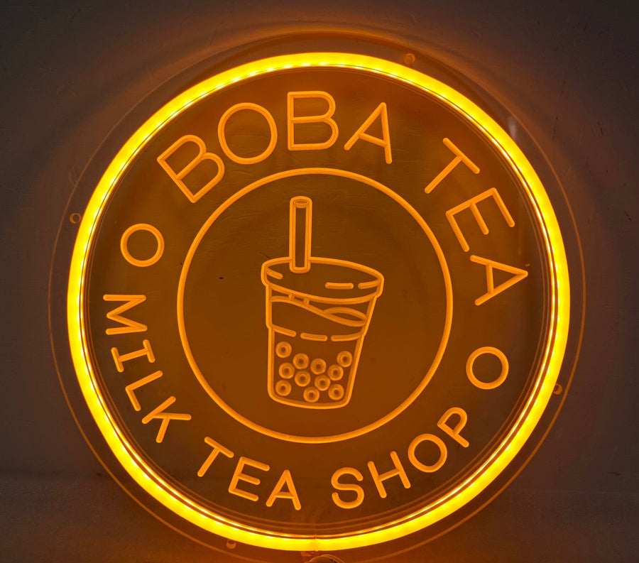 "Boba Tea Milk Tea Shop" Mini Neon Sign (1 in stock)