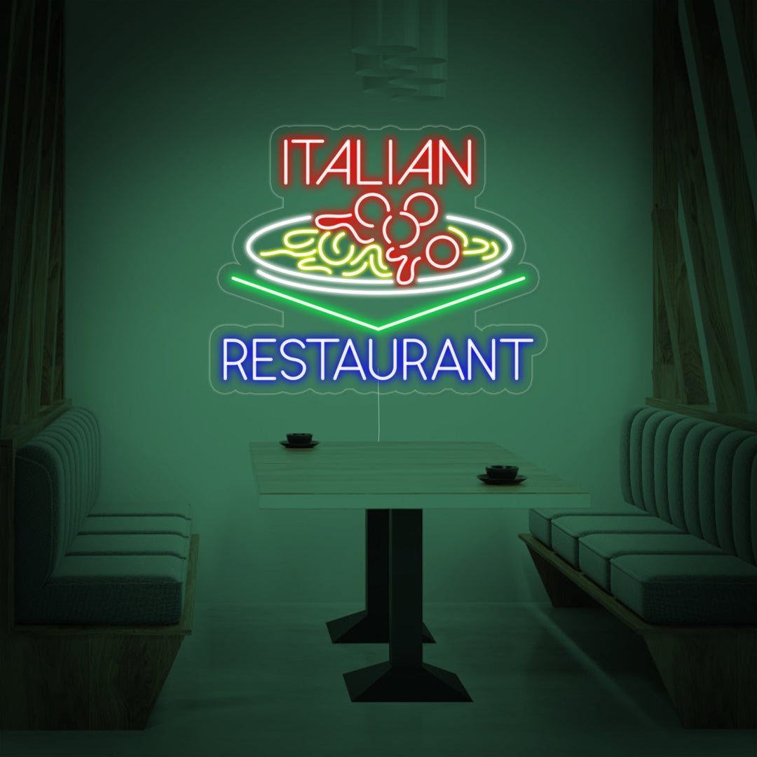 "ITALIAN RESTAURANT" Neon Sign