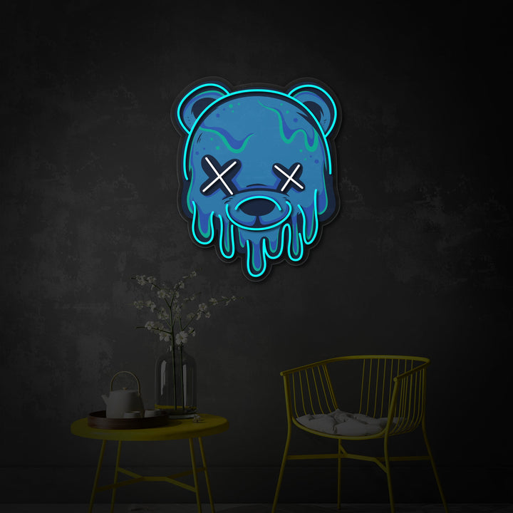 "Ice Head Bear" UV Print LED Neon Sign