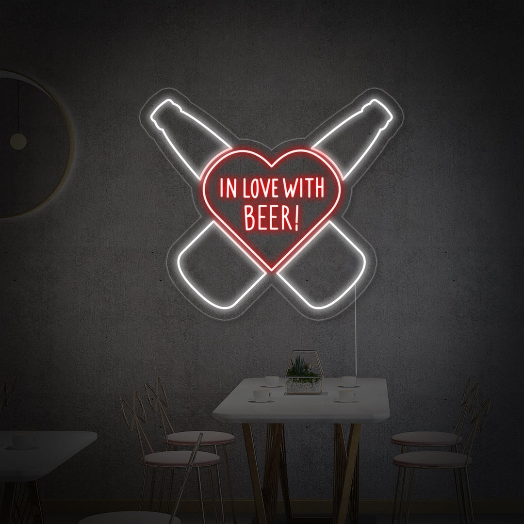 In Love with Beer Bar Neon Sign