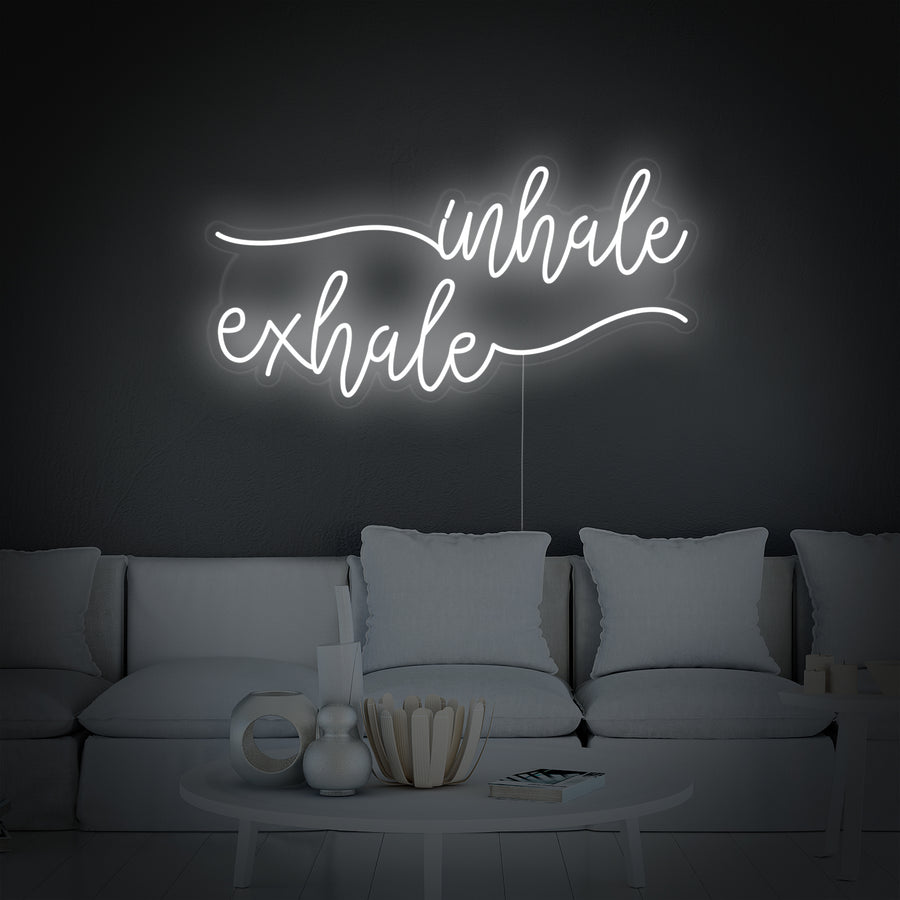 "Inhale Exhale" Neon Sign