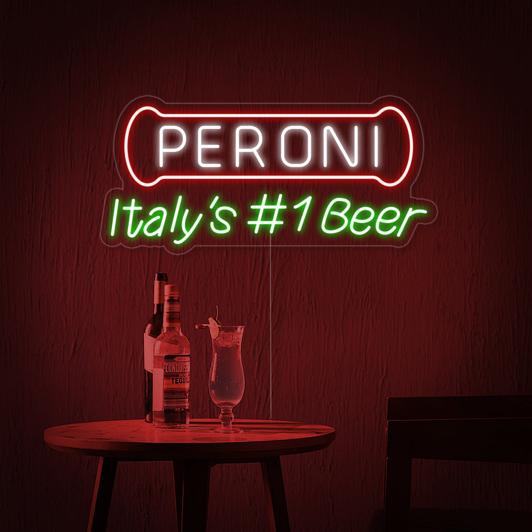 "Italy Beer Peroni Bar" Neon Sign
