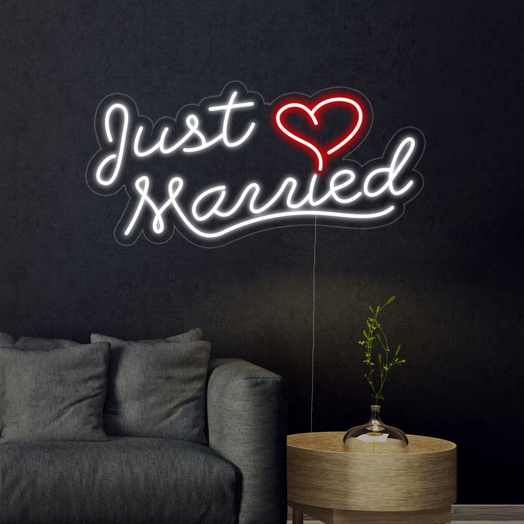 "Just Married" Neon Sign
