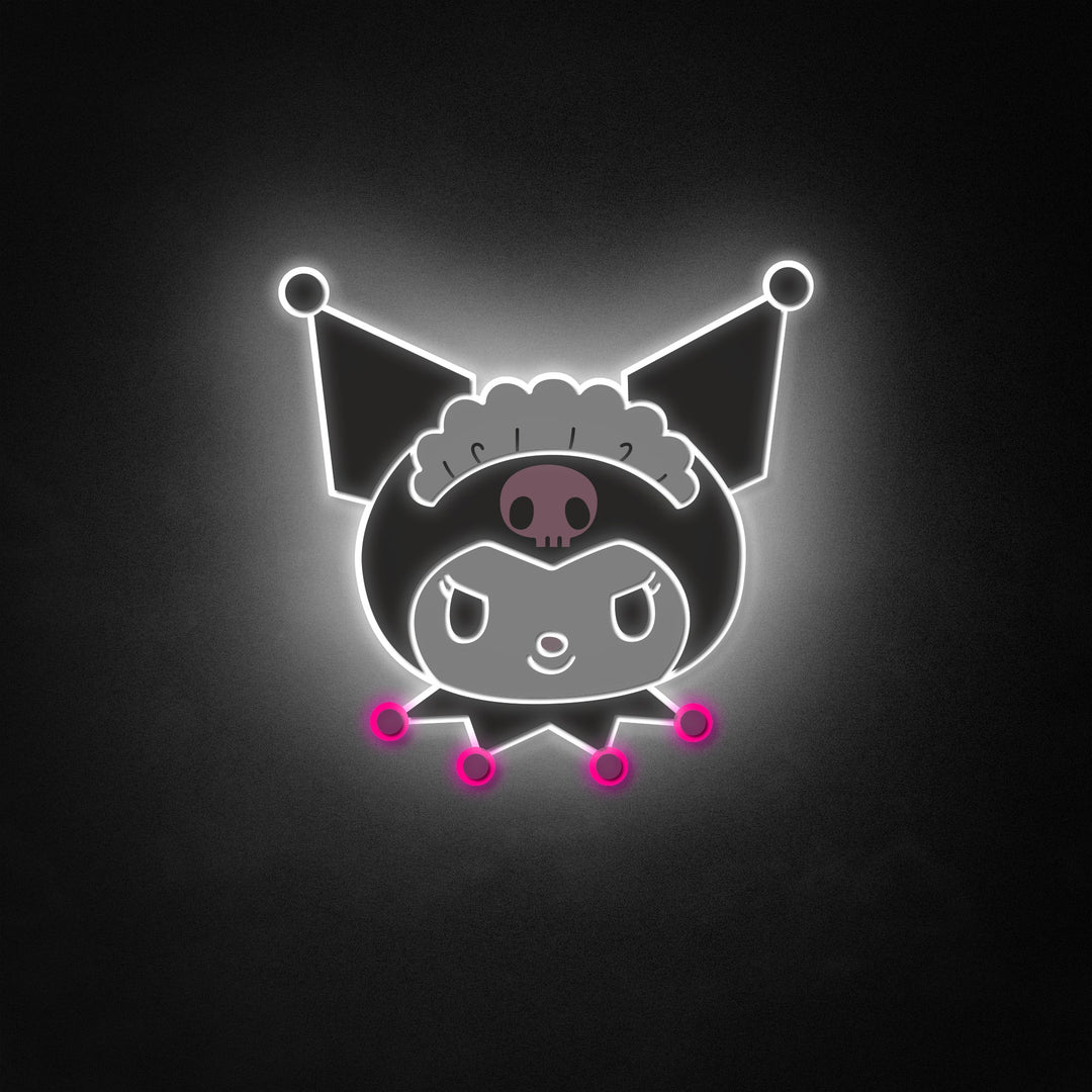 "Kuro Cat, Cartoon Character" Neon Like Sign