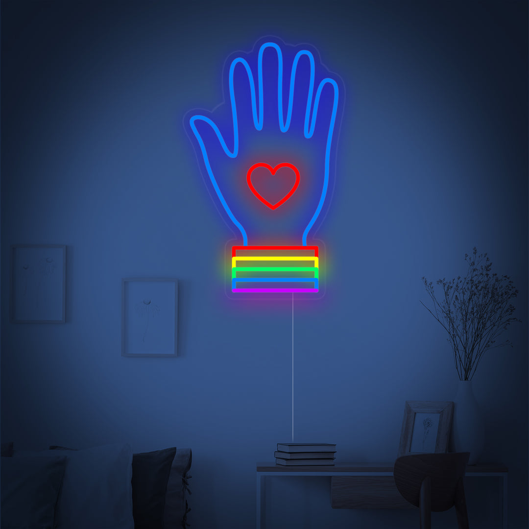 "LGBT Hand" Neon Sign