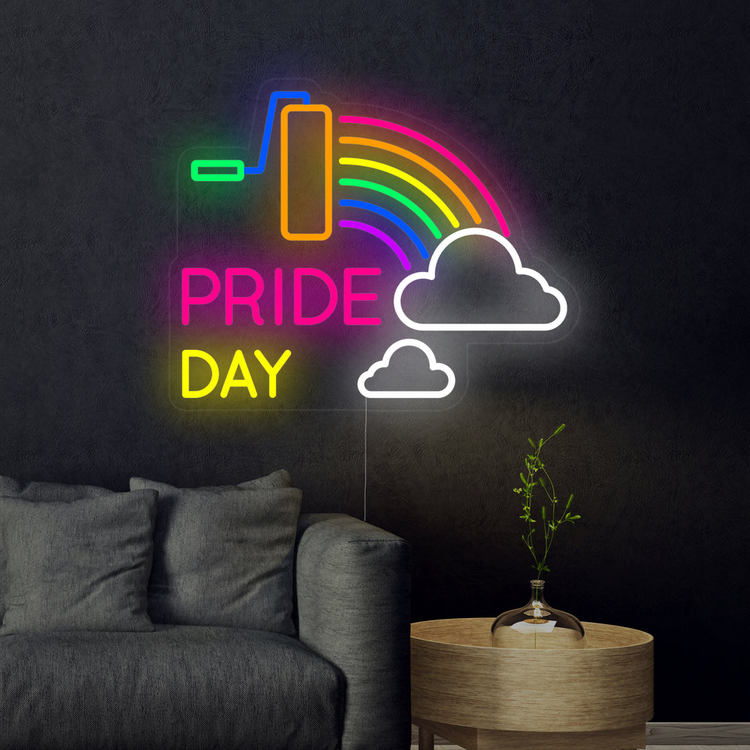 "LGBT Pride Day Rainbow" Neon Sign