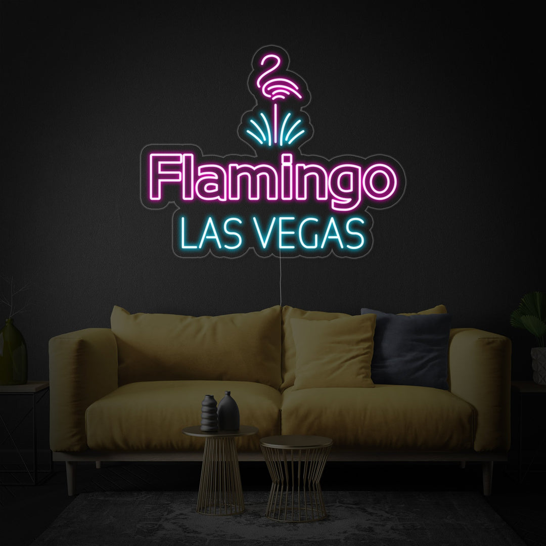 "Large Flamingo Hotel Las Vegas" Neon Sign