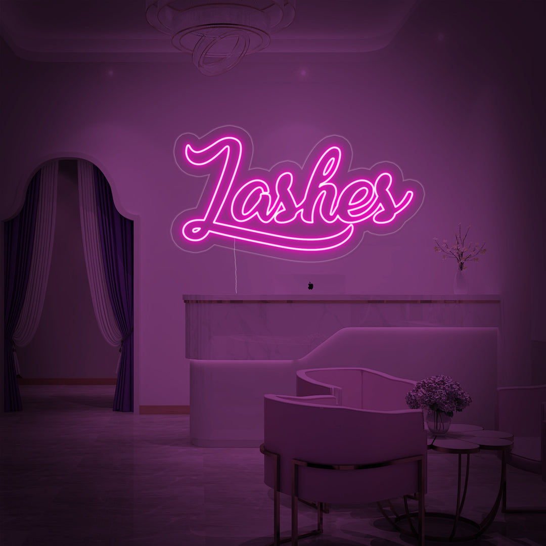 "Lashes" Neon Sign