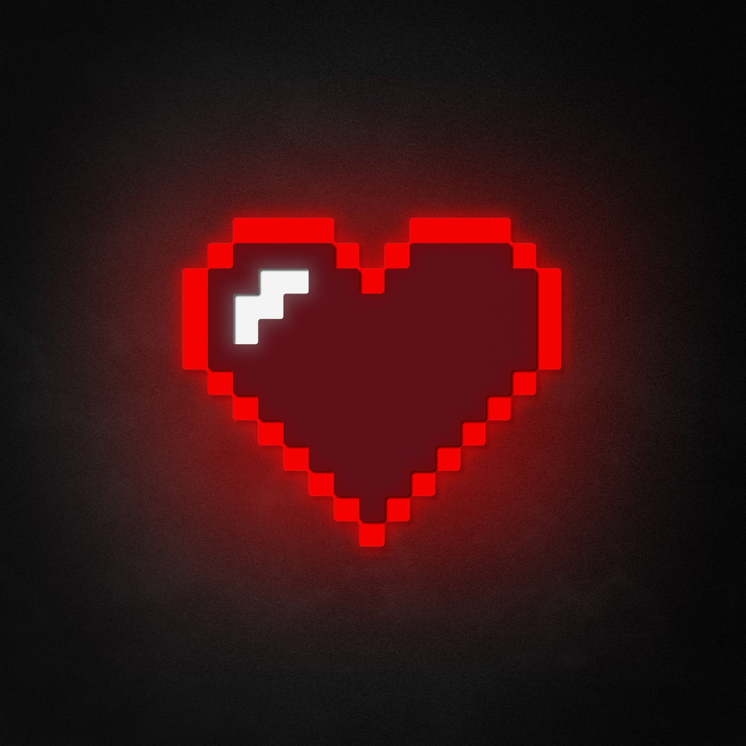 "Legend of Zelda 16-bit Heart" Neon Like Sign