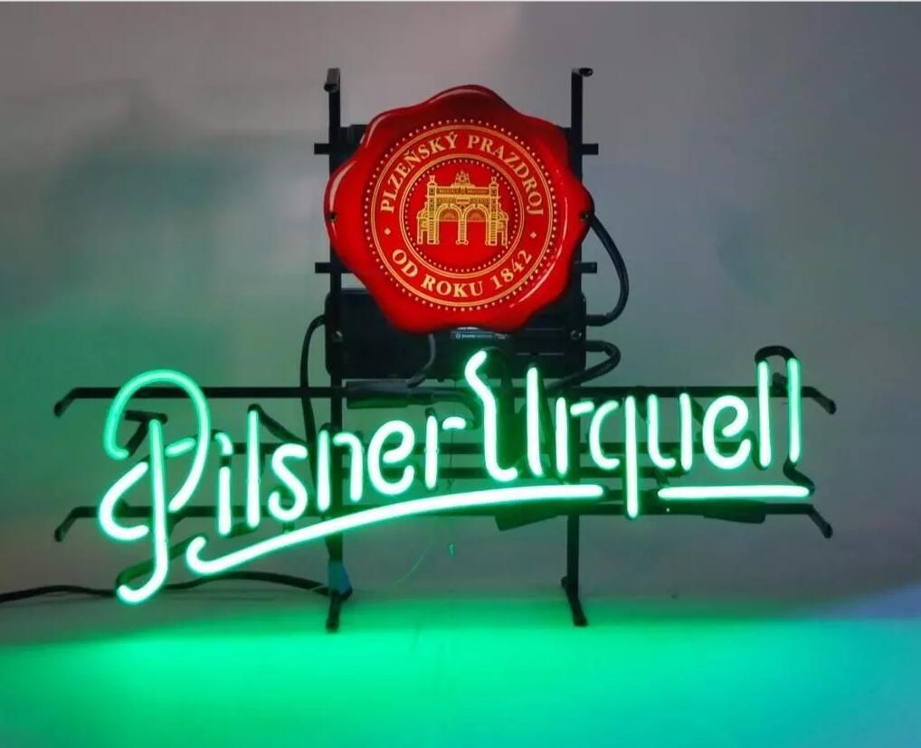 Light Green Pilsner Urquell Budweiser Clydesdale Coaster Neon Sign
