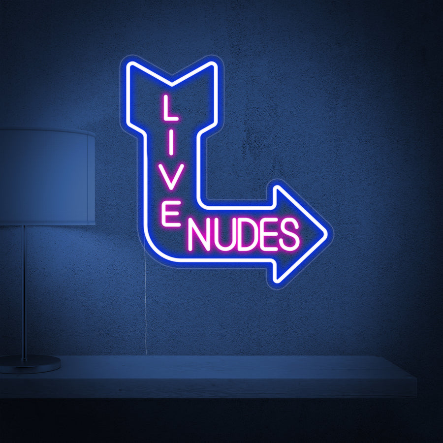 "Live Nudes" Neon Sign