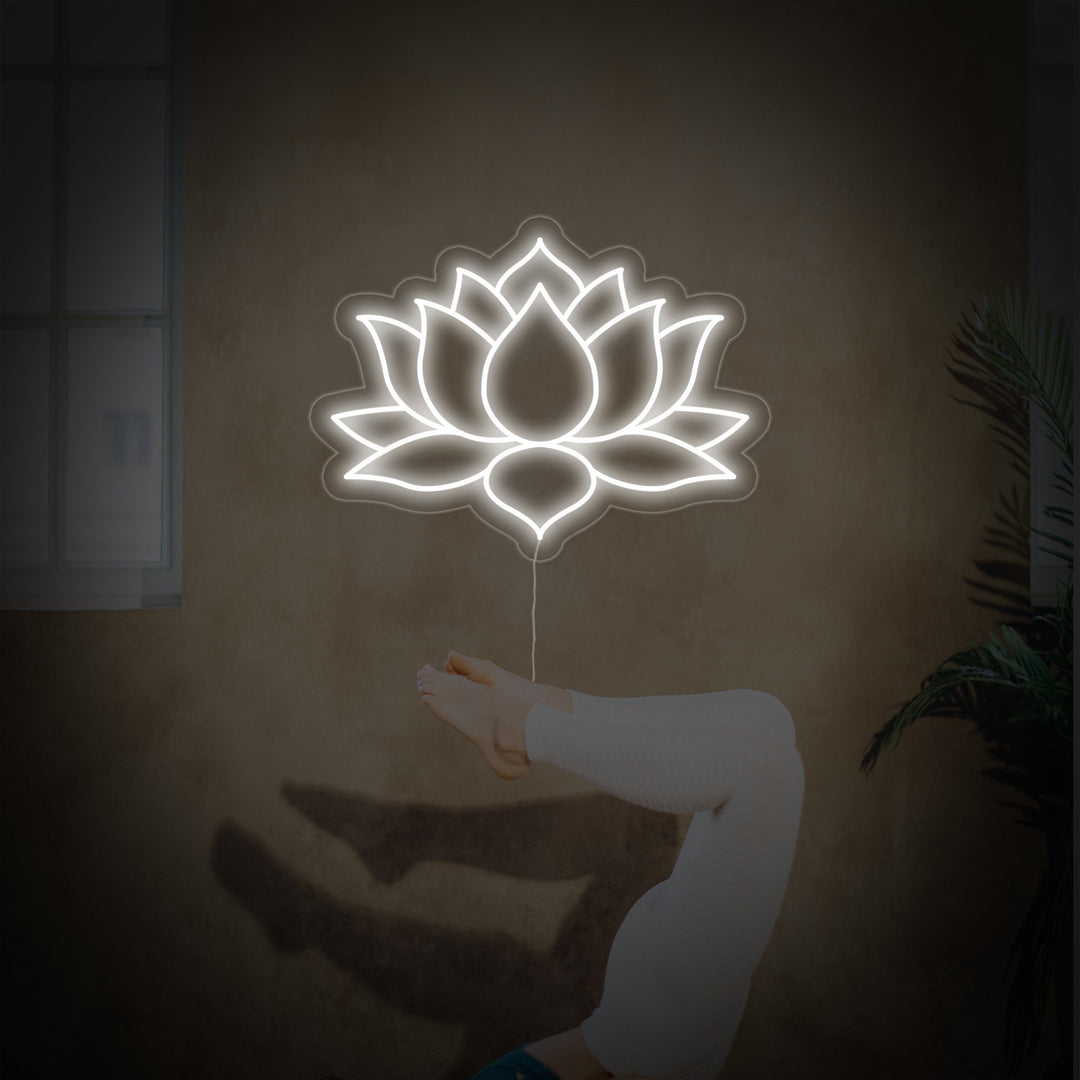"Lotus Flower Yoga, Yoga Decor" Neon Sign