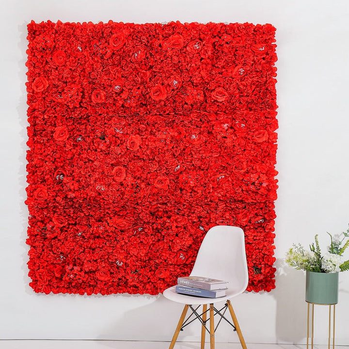Luxury Red Rose Flowers Wall, Rose Flowers Backdrop