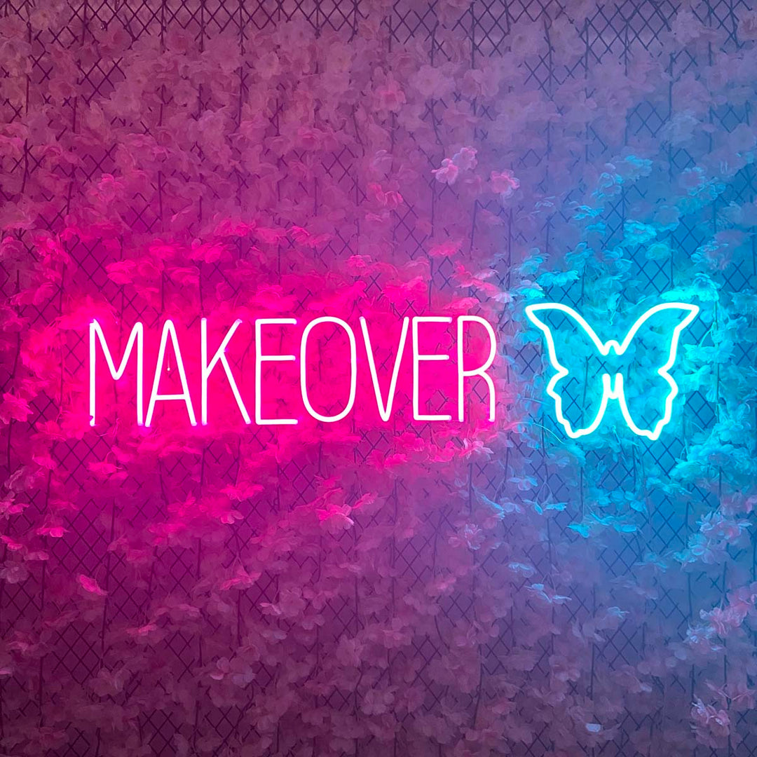 "Makeover Butterfly" Neon Sign