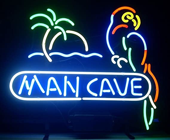 "Man Cave Parrot" Neon Sign