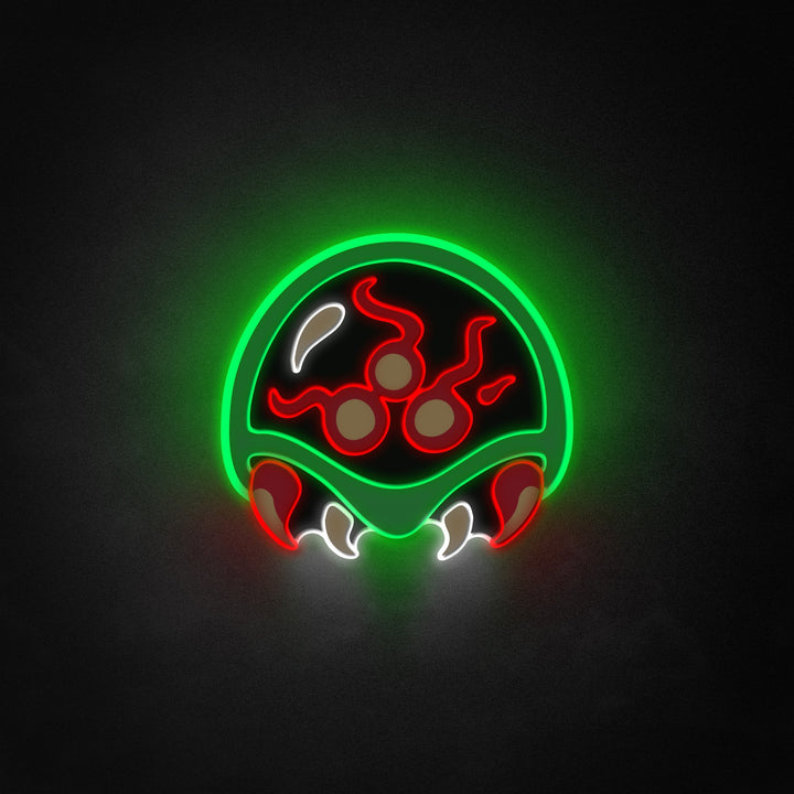 "Metroid Alien Larva" Neon Like Sign