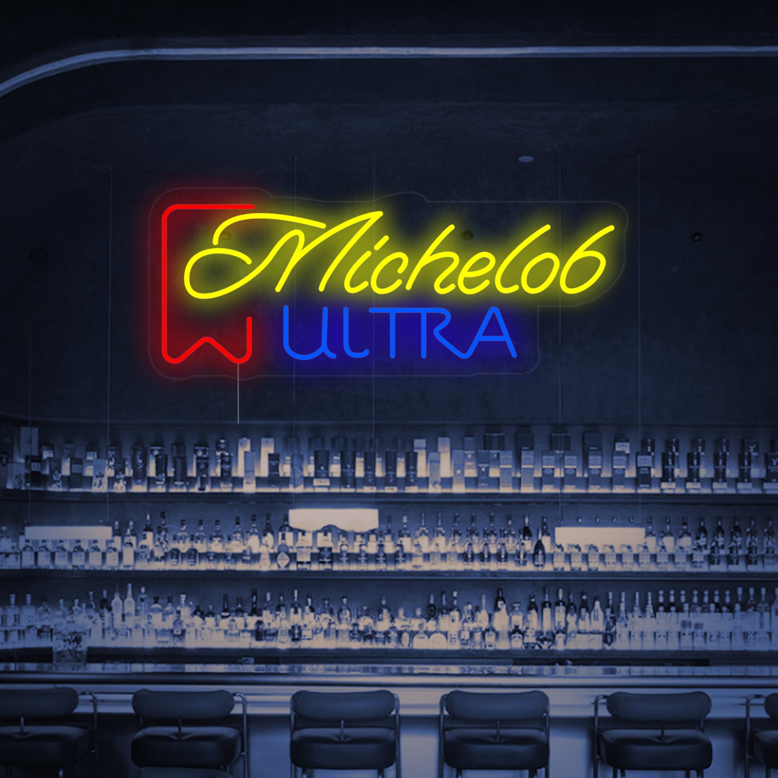 Michelob Ultra Neon Sign, Michelob Ultra Beer Sign, Michelob Ultra Bar Sign neon sign design image