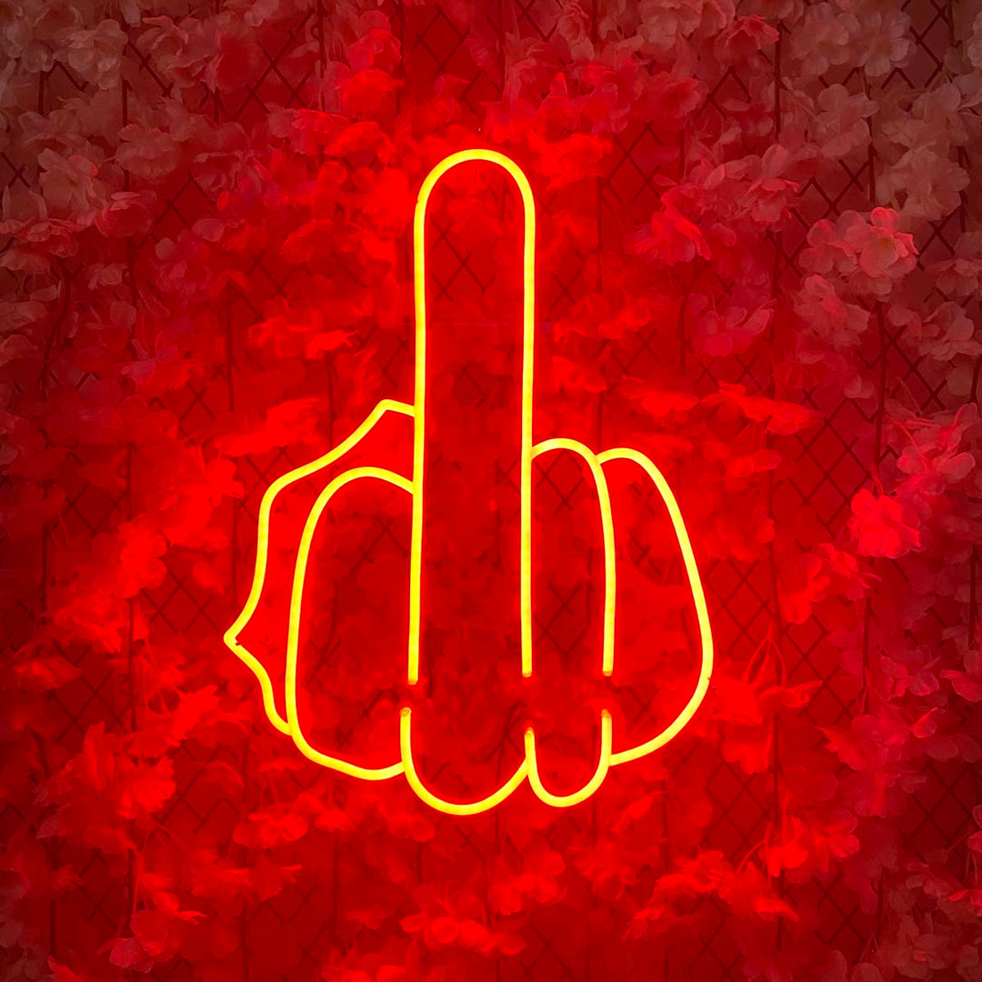"Middle Finger" Neon Sign