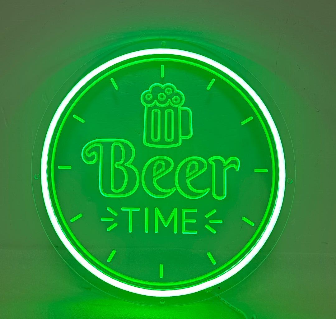 "Beer Time Bar" Mini Neon Sign