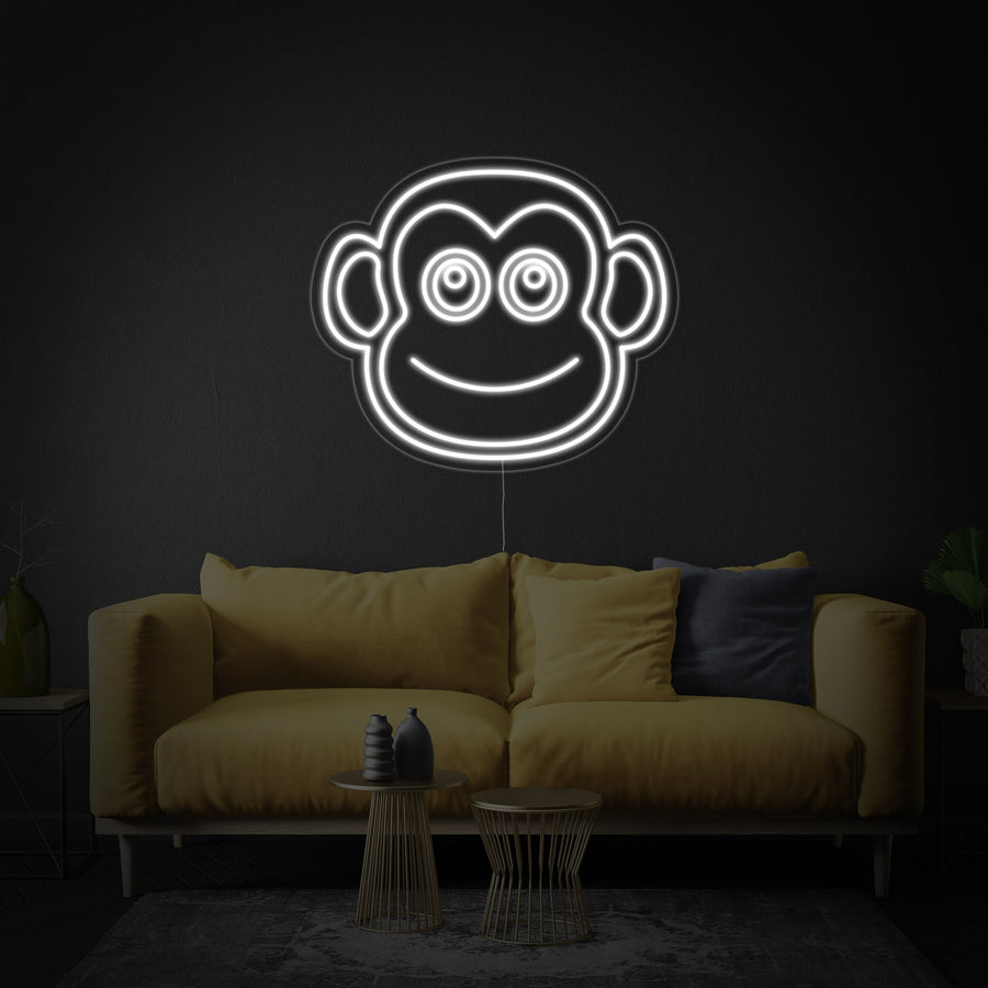 "Monkey Face" Neon Sign