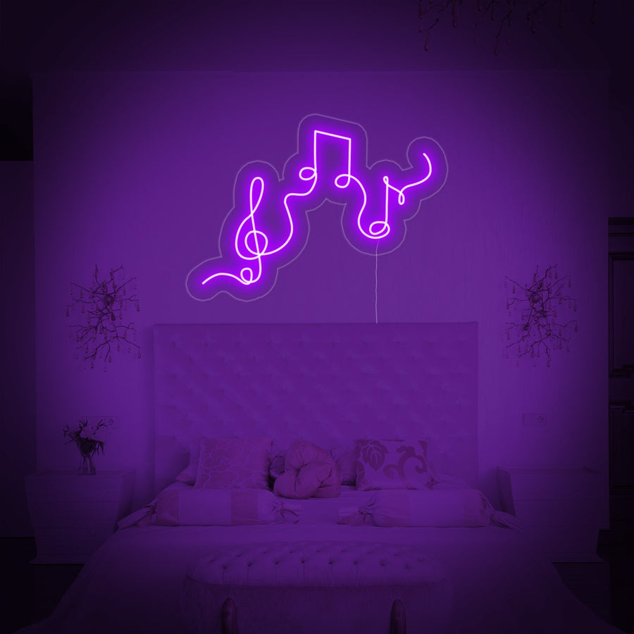 "Music Notes" Neon Sign